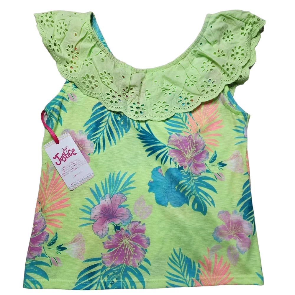 Justice Ruffle Tank Sz L(12-14) NWT